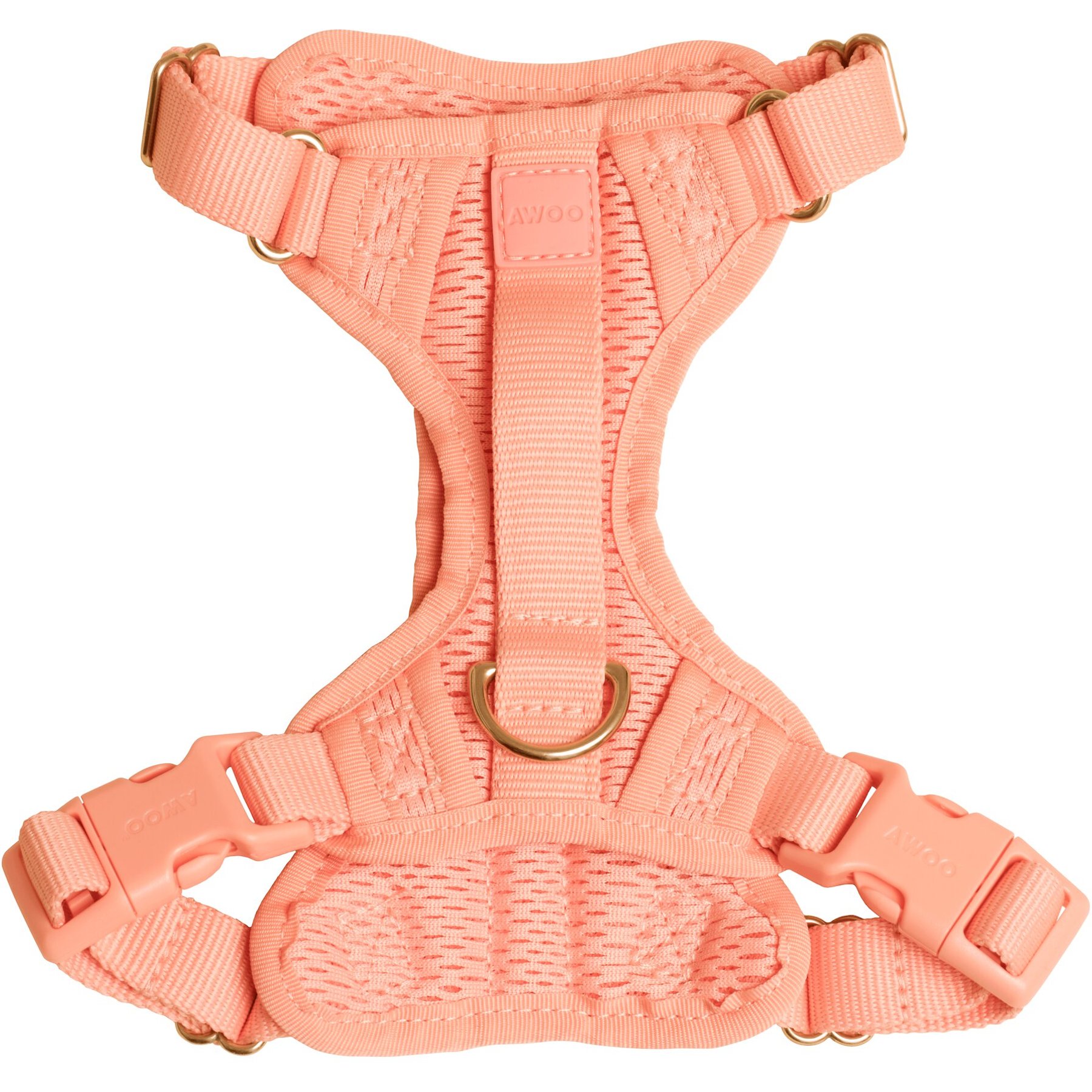 Awoo Huggie Front Clip Dog Harness, Peach, Medium: 20 to 29-in chest