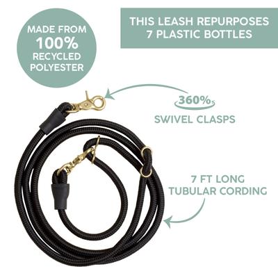 Show full view: Awoo Infinity Standard Dog Leash, 7-ft long, Black slide 3 of 11