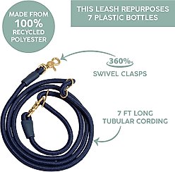Awoo Infinity Standard Dog Leash, 7-ft long, Navy slide 2 of 9