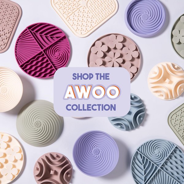 Awoo Lick Dish Silicone Dog & Cat Lick Mat Slow Feeder Dish