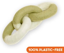 Awoo Link Felt Dog Tug Toy, Lime, Large