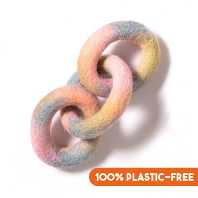 Show full view: Awoo Link Felt Dog Tug Toy, Multi, Large slide 1 of 6