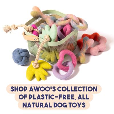 Show full view: Awoo Link Felt Dog Tug Toy, Multi, Large slide 5 of 6