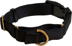 Awoo Marty Martingale Dog Collar, Black, Large: 16 to 22.5-in neck, 1-in wide