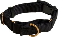 Awoo Marty Martingale Dog Collar, Black, Medium: 13.5 to 18-in neck, 3/4-in wide