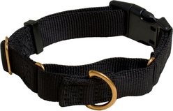 Awoo Marty Martingale Dog Collar, Black, Small: 11.5 to 14-in neck, 3/4-in wide