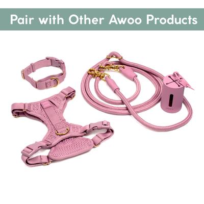 Show full view: Awoo Marty Martingale Dog Collar, Mauve, Large: 16 to 22.5-in neck, 1-in wide slide 5 of 8