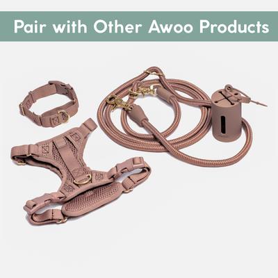 Show full view: Awoo Marty Martingale Dog Collar, Mocha, Medium: 13.5 to 18-in neck, 3/4-in wide slide 4 of 7