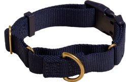 Awoo Marty Martingale Dog Collar, Navy, Large: 16 to 22.5-in neck, 1-in wide