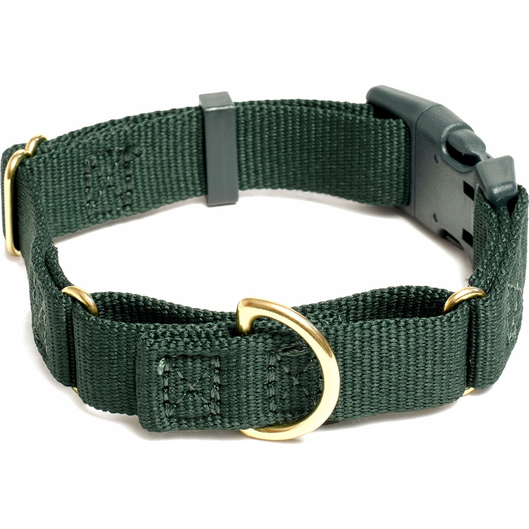 Awoo Marty Martingale Dog Collar, Pine, X-Small: 8.5 to 11-in neck, 1/2-in wide