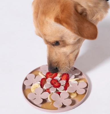 Show full view: Awoo Meadow Snuffle Mat Silicone Dog & Cat Lick Mat Slow Feeder, Almond slide 6 of 10