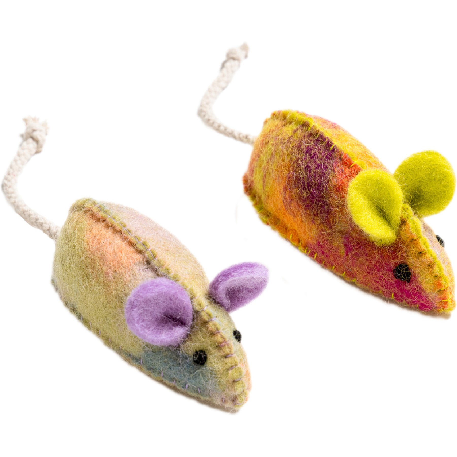 Awoo Mouse Felt & Catnip Cat Toy Set, Multicolor, Each