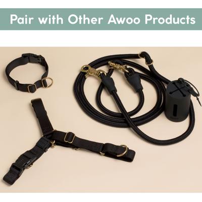 Show full view: Awoo Pack Standard Dog Collar, Black, X-Small slide 8 of 9