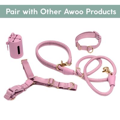 Show full view: Awoo Pack Standard Dog Collar, Mauve, Medium: 12 to 19-in neck, 3/4-in wide slide 4 of 6