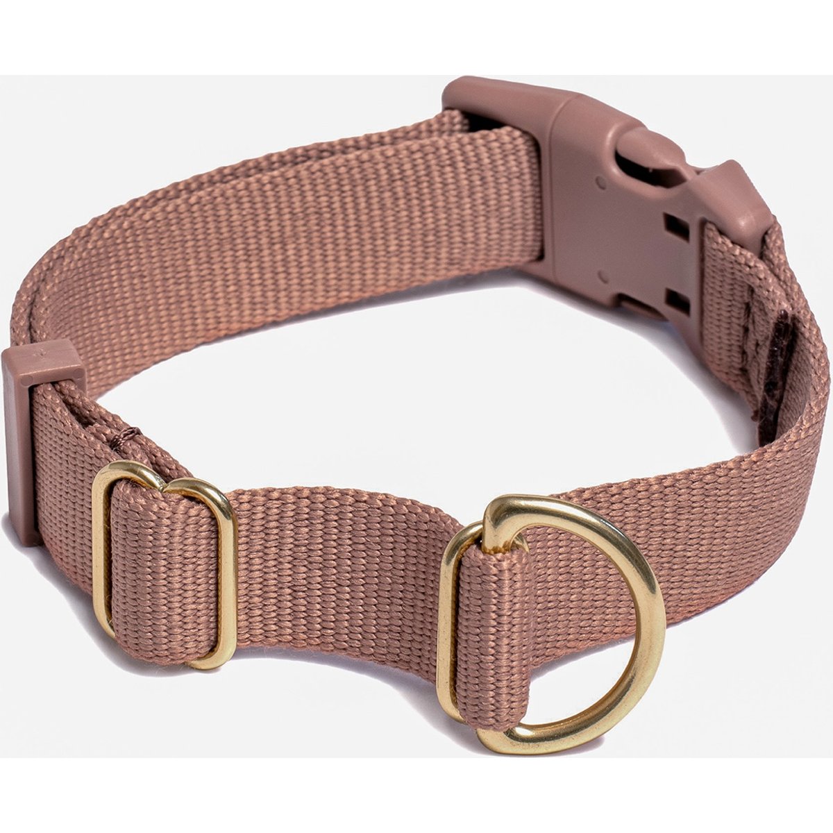 Awoo Pack Standard Dog Collar, Mocha, Medium: 12 to 19-in neck, 3/4-in wide