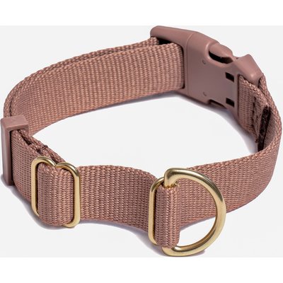 Awoo Awoo Pack Standard Dog Collar, Mocha, Medium: 12 to 19-in neck, 3/4-in wide