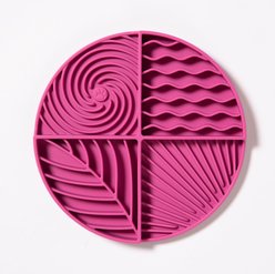 Awoo Paradise Silicone Dog & Cat Lick Mat & Slow Feeder, Fuchsia