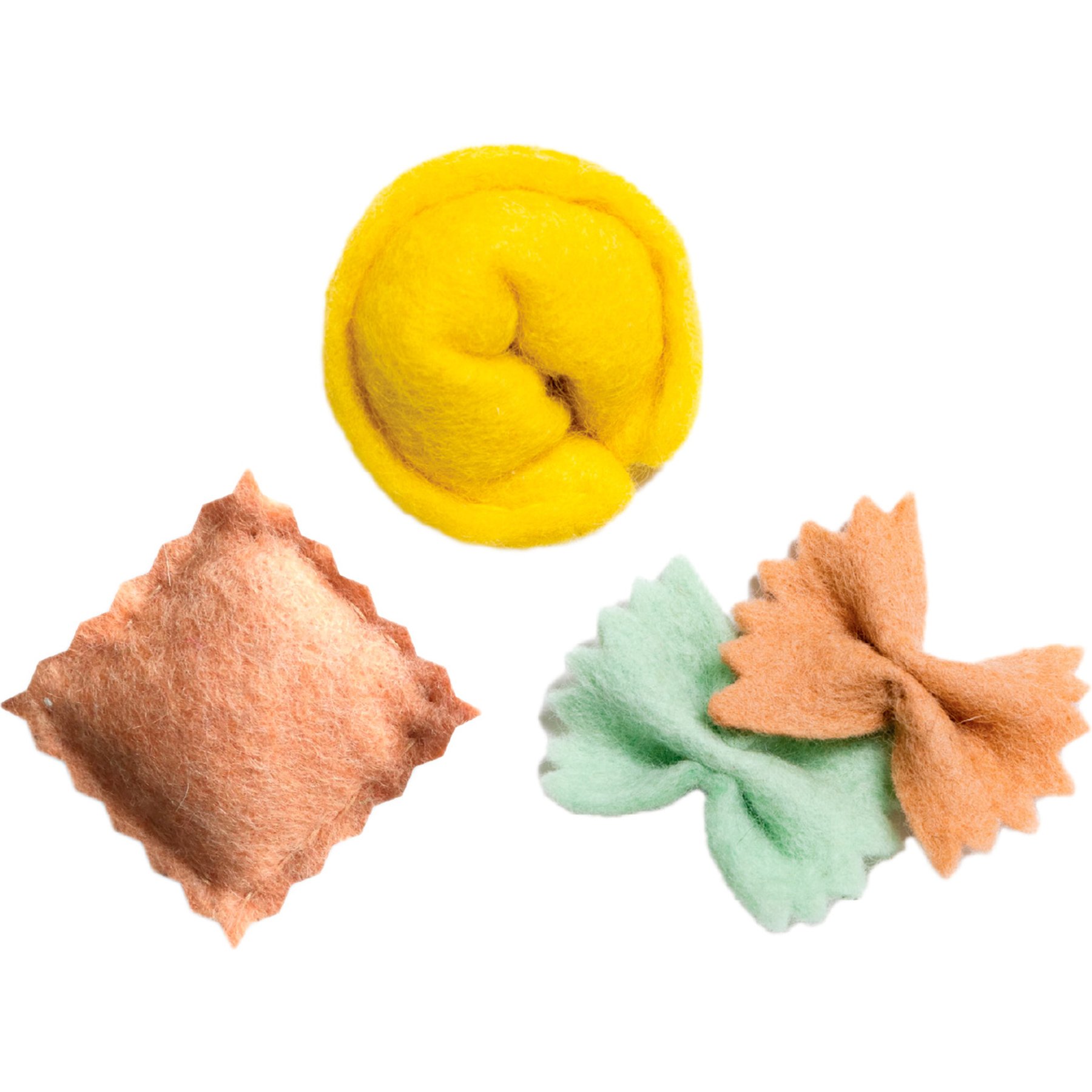 Awoo Pasta Felt & Catnip Cat Toy Set, Multicolor, Each