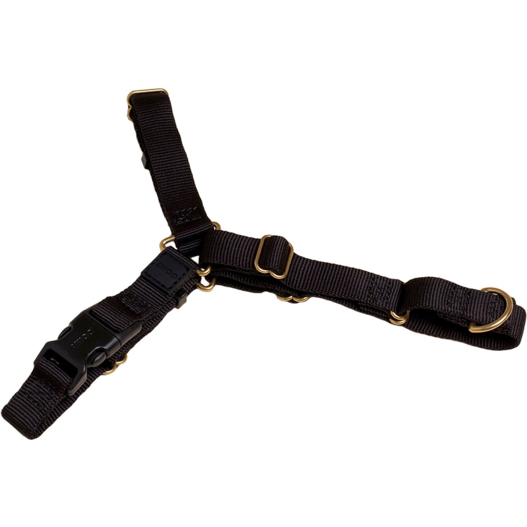 Awoo Roam No Pull Dog Harness, Black, Large: 26 to 40.5-in chest