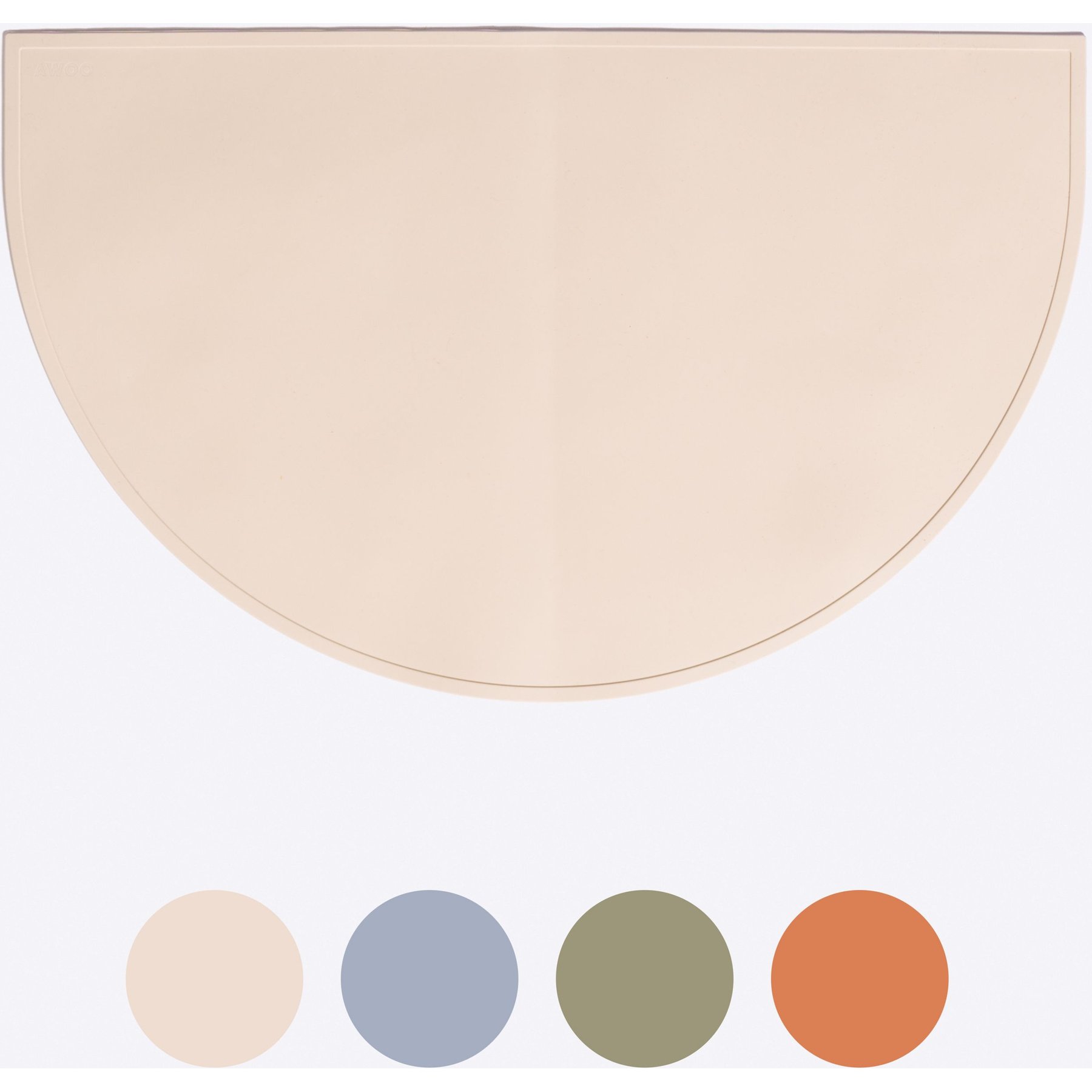 Awoo Silicone Splash Mat, Almond, Large