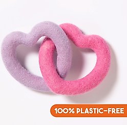 Awoo Sweethearts Felt Dog Tug Toy, Pink/Lilac