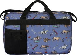 Awst Int'l Lila Hunter Ponies Horse Duffle Bag, Blue