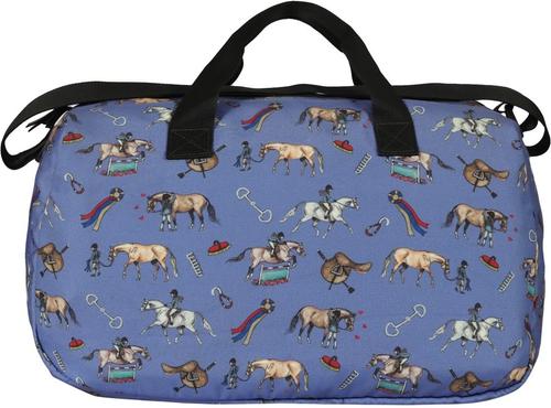 Show full view: Awst Int'l Lila Hunter Ponies Horse Duffle Bag, Blue slide 7 of 7