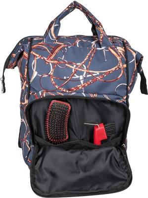 Show full view: Awst Int'l Lila Snaffle Bit Bridles Horse Backpack & Laptop Case, Navy slide 4 of 6