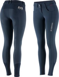 B Vertigo Meghan Womens Silicone Full Seat Breeches, Dark Navy, 20