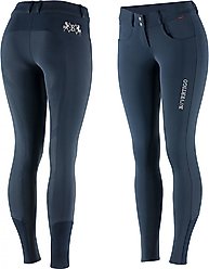 B Vertigo Meghan Womens Silicone Full Seat Breeches, Dark Navy, 34