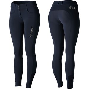 B Vertigo Meghan Womens Silicone Knee Patch Breeches, Dark Navy, 26