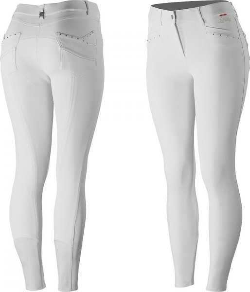 Show full view: B Vertigo Womens Olivia Silicone Full Seat Breeches, Bright White, 26 slide 1 of 10
