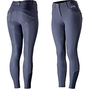B Vertigo Womens Olivia Silicone Full Seat Breeches, Dark Navy, 24