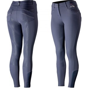 B Vertigo Womens Olivia Silicone Full Seat Breeches, Dark Navy, 26