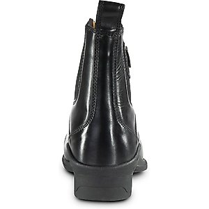 B Vertigo Womens Saturn Front-Zip Leather Paddock Boots, Black, 8.5