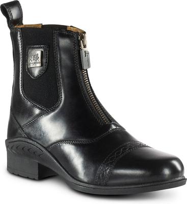 Show full view: B Vertigo Womens Saturn Front-Zip Leather Paddock Boots, Black, 8.5 slide 3 of 8