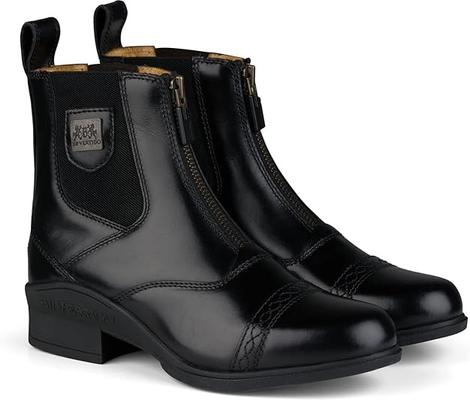 Show full view: B Vertigo Womens Saturn Front-Zip Leather Paddock Boots, Black, EU 40 slide 3 of 7
