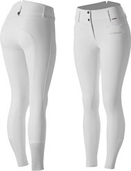 B Vertigo Womens Tiffany Silicone Full Seat Breeches, Bright White, 22
