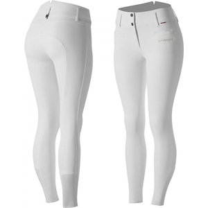 B Vertigo Womens Tiffany Silicone Full Seat Breeches, Bright White, 26