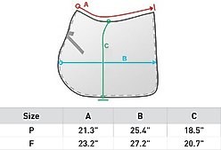 B Vertigo Zurich All Purpose Saddle Pad, Dark Navy, Horse slide 2 of 2