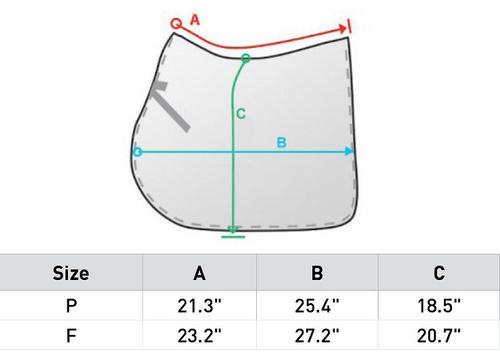 Show full view: B Vertigo Zurich All Purpose Saddle Pad, Dark Navy, Horse slide 2 of 2