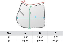 B Vertigo Zurich Dressage Saddle Pad, Dark Navy, Horse slide 2 of 4