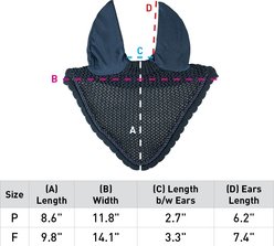 B Vertigo Zurich Horse Ear Net, Dark Navy, Horse slide 2 of 4