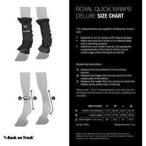 Back on Track Royal Quick Wraps Deluxe Horse Wraps, Black, Pair, Small: 12-inch