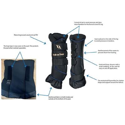 Show full view: Back on Track Royal Quick Wraps Deluxe Horse Wraps, Black, Pair, X-Large: 18-inch slide 7 of 10