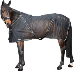 Back on Track Sienna Mesh Horse Cooler, Black, 69-in