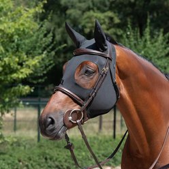 Back on Track Spirit Soothing Horse Hoods with Ears, Black, Pony