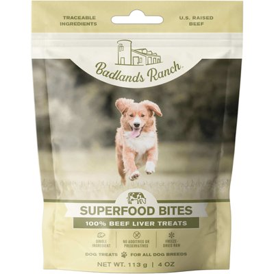 Badlands Ranch Badlands Ranch Beef Liver Grain-Free Freeze-Dried Raw Dog Treats, 4-oz bag