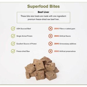 Badlands Ranch Beef Liver Grain-Free Freeze-Dried Raw Dog Treats, 4-oz bag