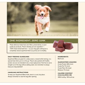 Badlands Ranch Beef Liver Grain-Free Freeze-Dried Raw Dog Treats, 4-oz bag